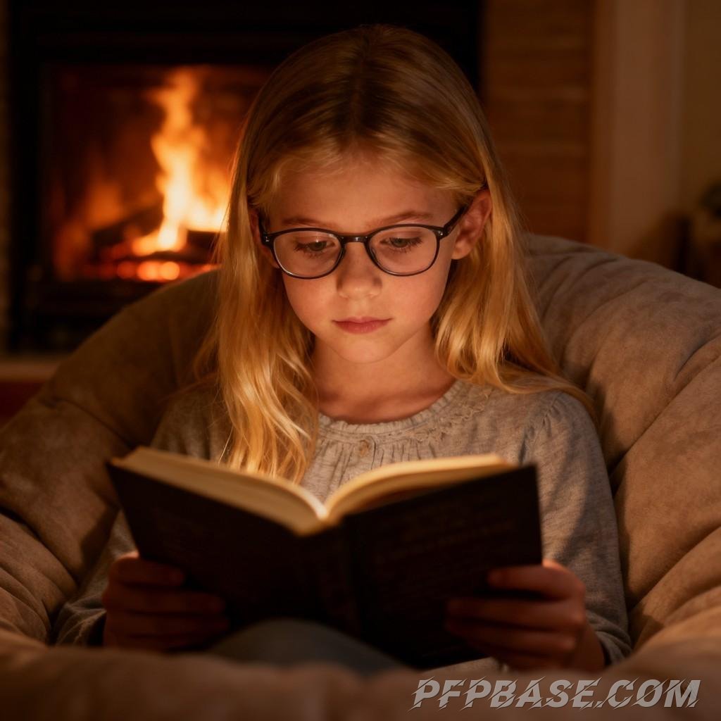 Image 5: childlike wonder, reading, warmth, celebration, dreams
