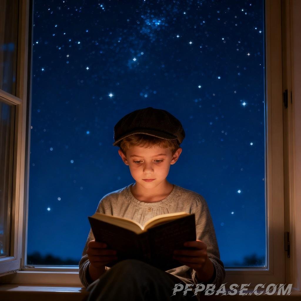 Image 6: childlike wonder, reading, warmth, celebration, dreams