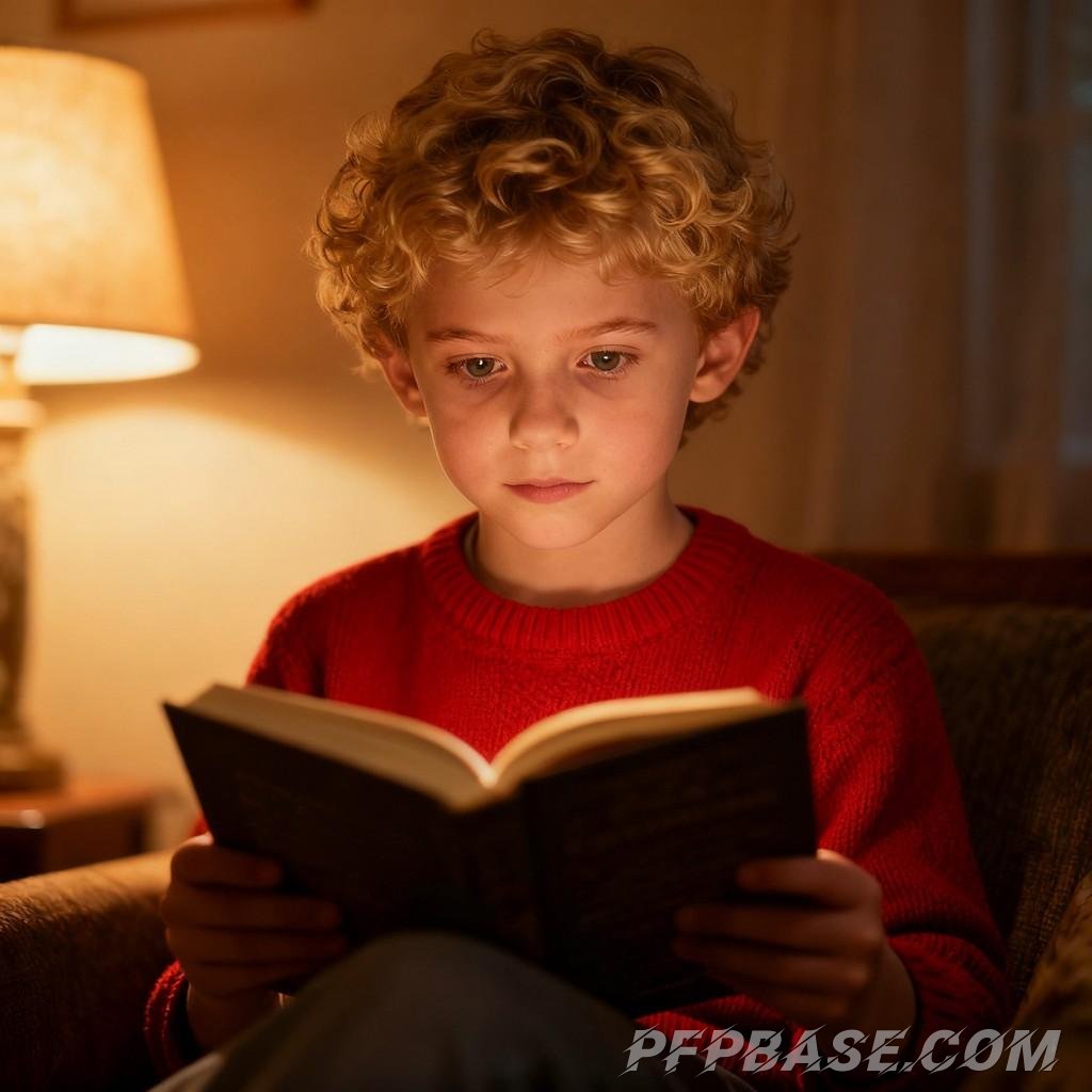 Image 8: childlike wonder, reading, warmth, celebration, dreams