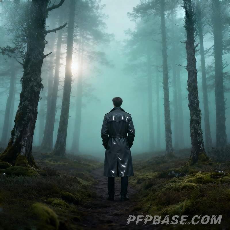 Image 4: young man, mountain twilight, industrial ruins, graffiti street, forest in mist, volcanic coastline